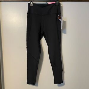 Gottex Peach Skin Collection M Black Leggings